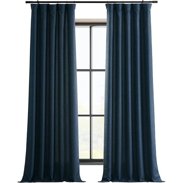 BRAND NEW 50" X 120" ITALIAN FAUX LINEN CURTAIN