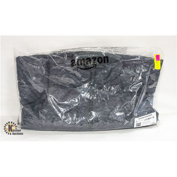 NEW AMAZON BASICS PUFFER VEST CHARCOAL HEATHER XL