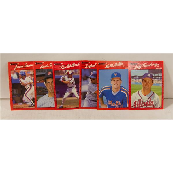 LOT OF 6 VINTAGE DONRUSS BASEBALL 89-90 ERROR