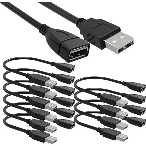 NEW USB 2.0 EXTENSION CABLE 10 PACK