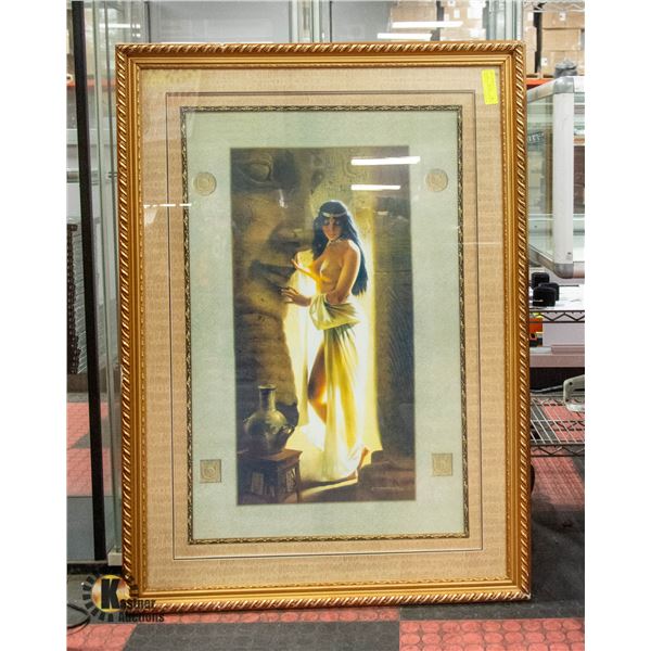 2 EGYPTIAN PRINCESS PICTURES 43" X 31"