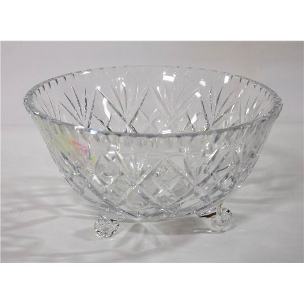 GENUINE CRYSTAL FOOTED BOWL (4.5"-TALL