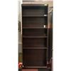 Image 1 : SOLID DARK WOOD 5-SHELF DISPLAY/STORAGE/