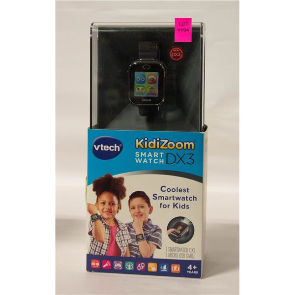 NEW VTECH KIDI ZOOM SMART WATCH DX3, BLACK