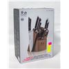 Image 1 : NEW CANGSHAN RAINIER 8 PC KNIFE BLOCK SET, BLACK
