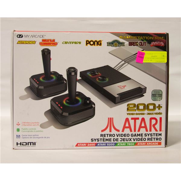 NEW ATARI RETRO VIDEO GAME SYSTEM W/ 200
