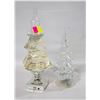 Image 1 : PAIR OF CLEAR LIT CHRISTMAS TREES