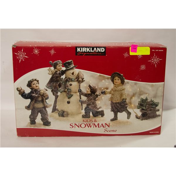 KIRKLAND KIDS & SNOWMAN SCENE