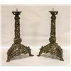 Image 1 : PAIR OF CANDLE STICK HOLDERS WEIGHT 15LB