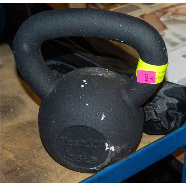 YES4ALL CAST 35LB KETTLEBALL