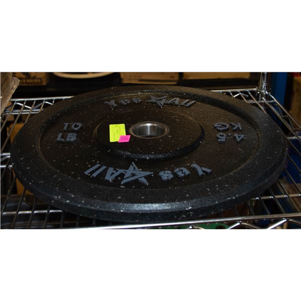 NEW YES4ALL 10LBS BUMPER WEIGHT PLATE