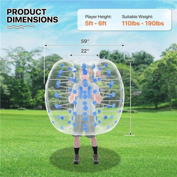 NEW HUMAN KNOCKER BALL INFLATABLE ZORB BALL 1.5M