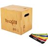 NEW YES4ALL 24X20X16" WOODEN PLYO BOX