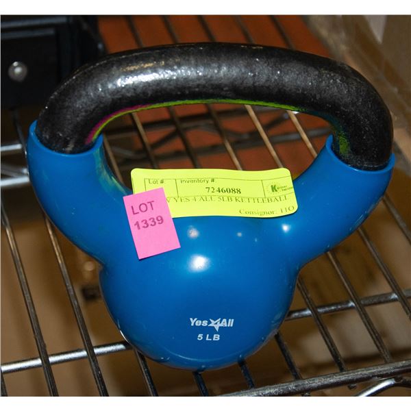 NEW YES4ALL 5LB KETTLEBELL
