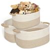 Image 1 : BRAND NEW SET OF 3 ROPE WOVEN TIDY STORAGE BASKETS