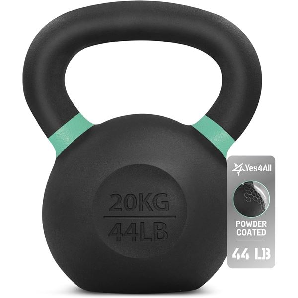 NEW YES 4 ALL 44LB POWDER COATED KETTLEBELL