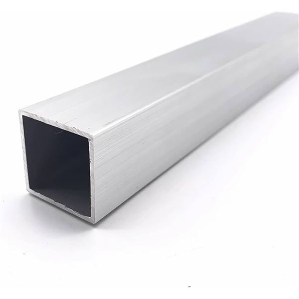 SQUARE ALUMINUM 72" LONG X 1" THICK X 1/16" WALL