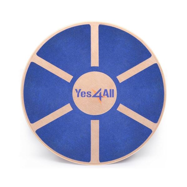 NEW YES4ALL BLUE AND WOODEN BALANCE BOARD