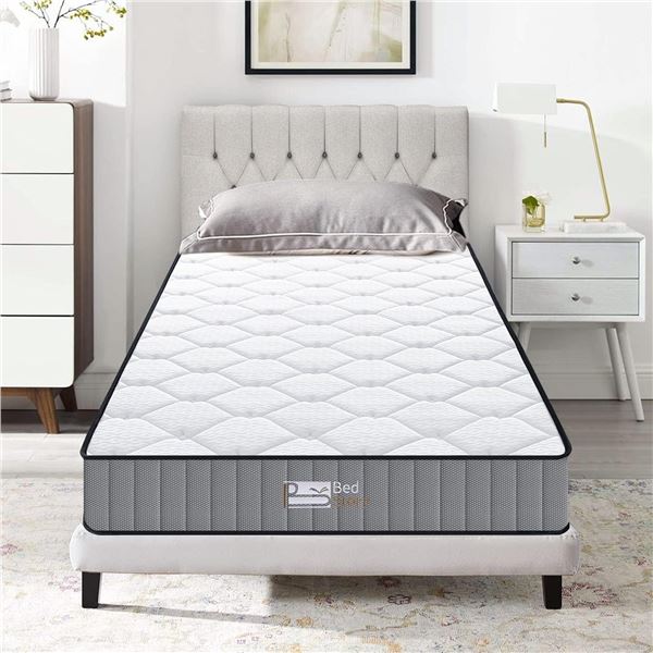 NEW BEDSTORY 6 INCH TWIN MATTRESS GRAY