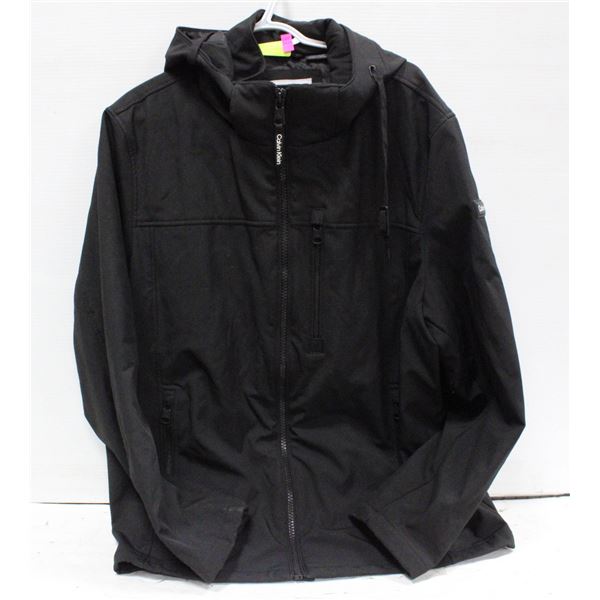 MENS L BLACK CALVIN KLEIN 3/4 LENGTH JACKET