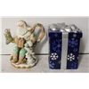 Image 1 : GLASS BLUE GIFTBOX & SANTA TEAPOT