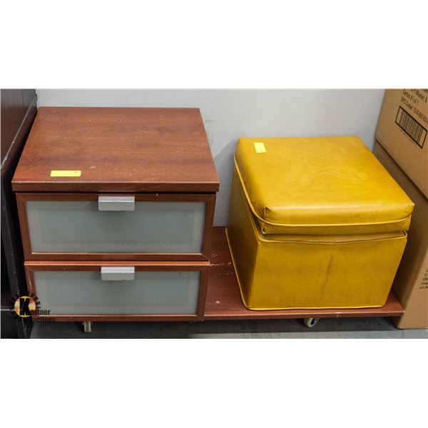 MULTI-PURPOSE 2-DRAWER ROLLING CABINET