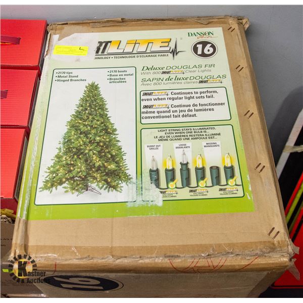 7 FOOT DELUXE DOUGLAS FIR PRE-LIT CHRISTMAS