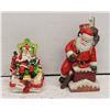 Image 1 : SET OF 2 CHRISTMAS MUSIC BOX SANTA