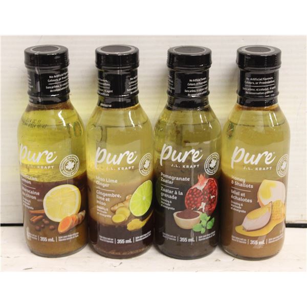 4 ASSORTED FLAVOURS KRAFT PURE SALAD DRESSING