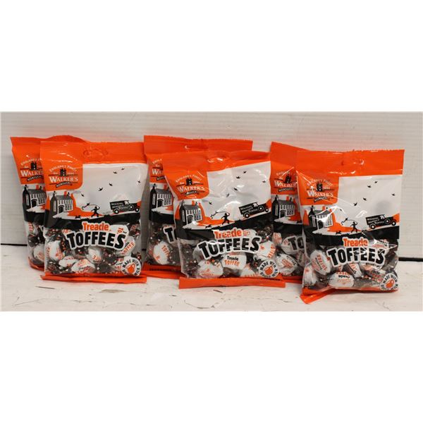 SIX BAGS OF WALKERS ENGLISH TOFFEE NO VISIBLE