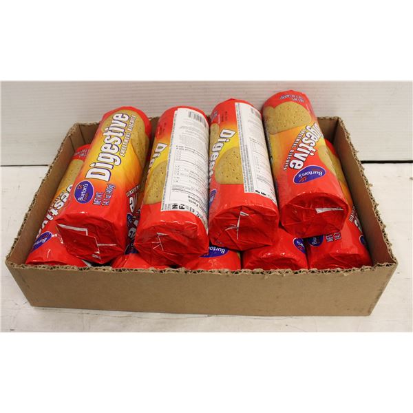 NINE PACKAGES BURTONS IMPORTED ENGLISH DIGESTIVE