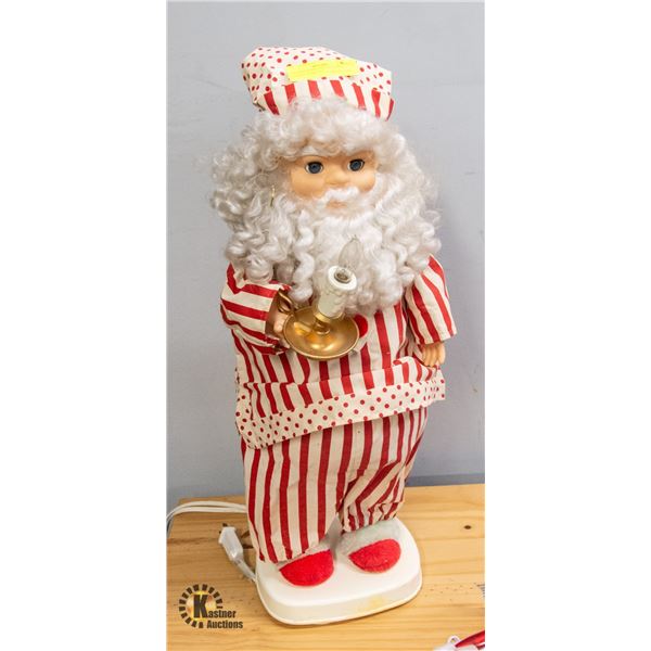 VINTAGE STOREFRONT SANTA LIGHTED ELECTRIC