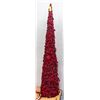 Image 1 : 4 FT RED GLITTER PORCH CHRISTMAS TREE-ESTATE