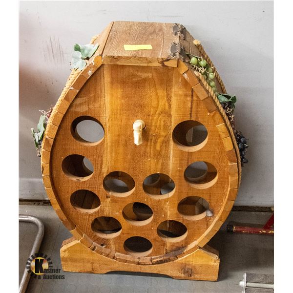 11 BOTTLE WINE RACK WITH WORKING SPOUT 30"X22"