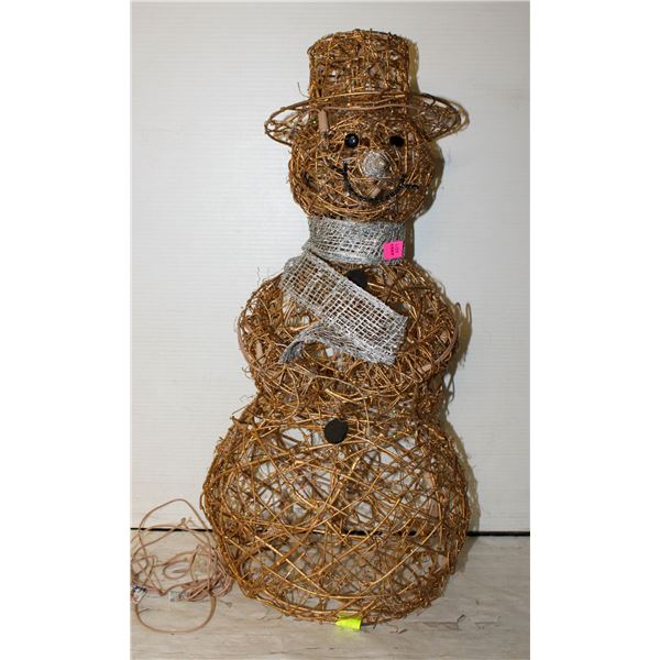 27" GOLD SNOWMAN WITH LIGHTS