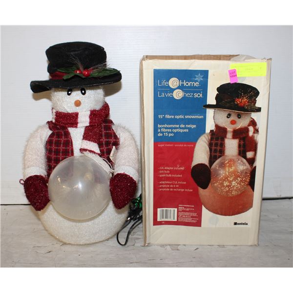 LIVE HOME 15" FIBRE OPTIC SNOWMAN