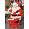 Image 1 : HANDCRAFTED WOOD SANTA 44" X 21"