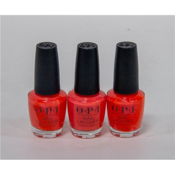 BRAND NEW BAG WITH 3 BOTTLES OF OPI NAIL LACQUER