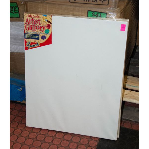 LOT OF TWO 16" X 20" CANVAS ART BOARDS