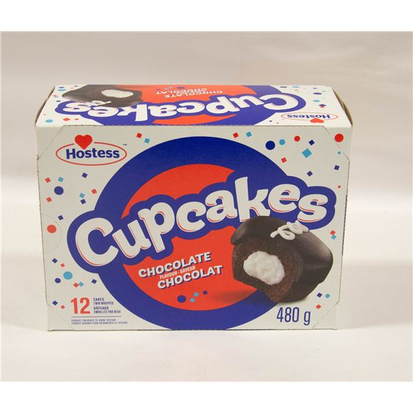 12 HOSTESS CUPCAKES - CHOCOLATE FLAVOUR 480G PER