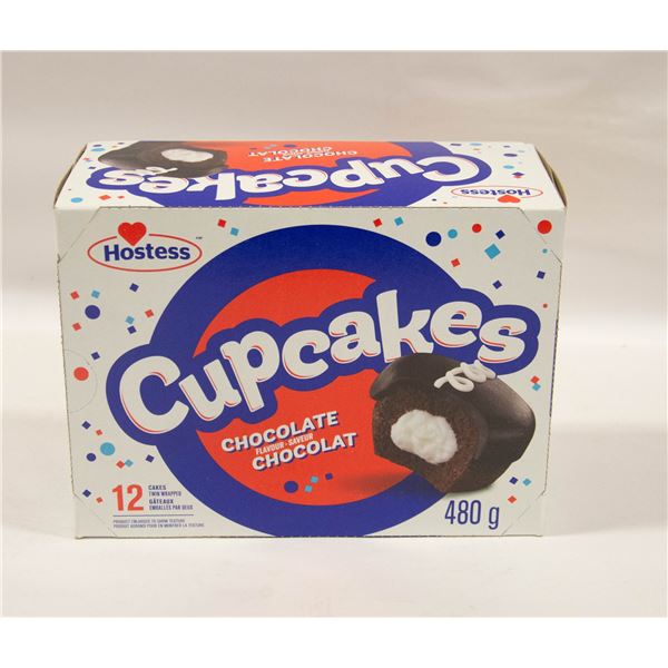 12 HOSTESS CUPCAKES - CHOCOLATE FLAVOUR 480G PER