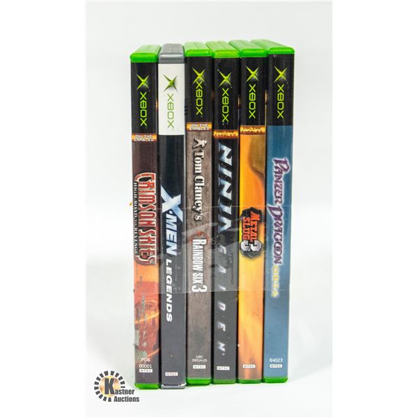LOT OF (6) XBOX GAMES MANUAL/CASES