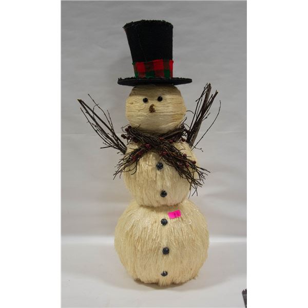 2 FOOT SNOWMAN FIGURE WITH BERRY SCARF