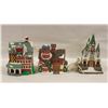 Image 1 : 3 PCS XMAS PORCELAN VILLAGES HOUSES WORKING