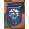 Image 1 : OILERES STANELY CUP CHAMPIONS BANNER 84, 85, 87,