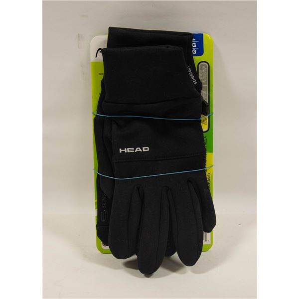 HEAD MEN'S TOUCHSCREEN RUNNING GLOVES, SIZE L