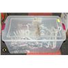 Image 1 : LARGE CLEAR BIN FULL OF HANGERS