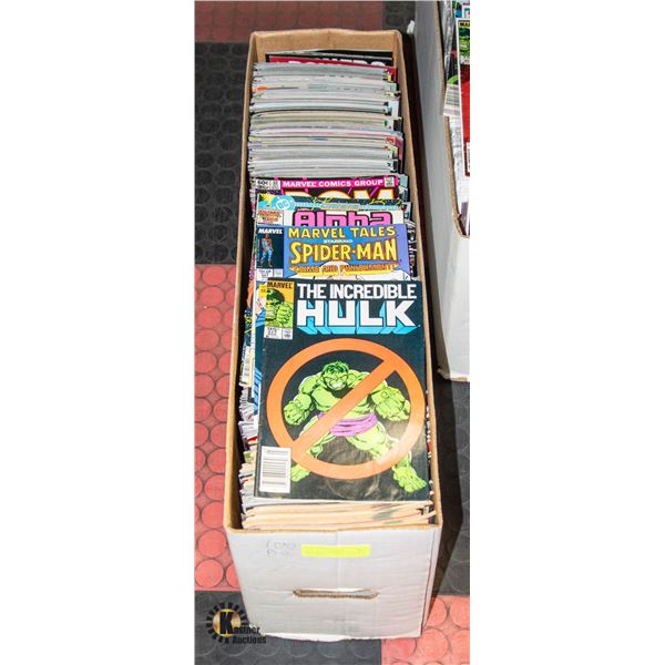 LONG BOX OF COMICS HUNDREDS OF COMICS