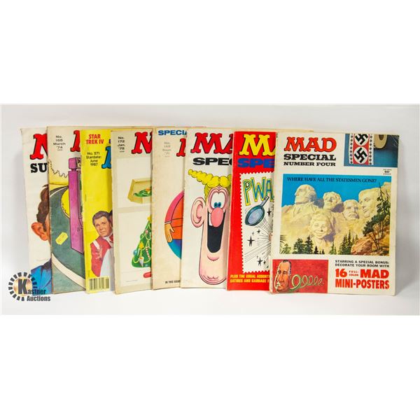 VINTAGE LOT OF 7 MAD MAGZINES