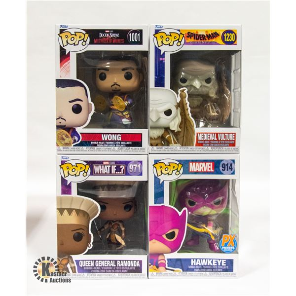 4 MARVEL FUNKO POP